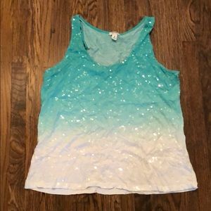 Sequence ombré sleeveless top